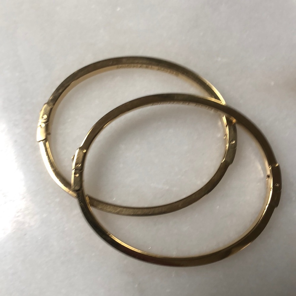 Michael Kors set of 2 gold bangle bracelets